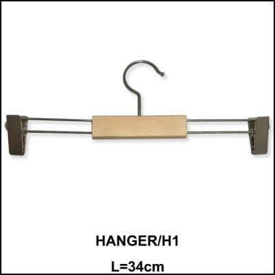 WOODEN HANGER CLOTHES / PENYANGKUT BAJU HANGER KAYU (THIN VERSION) NEW 10 PCS